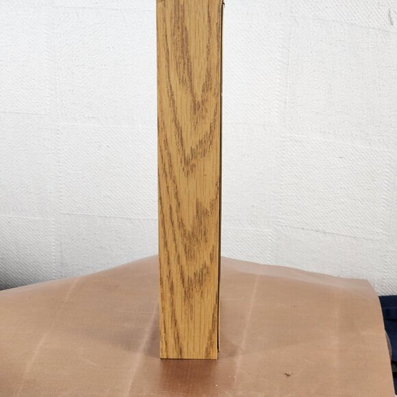 Ingraham USA Vintage Blue Gold Rose Etched Glass Quartz Analog Mantle Wall Clock - Picture 13 of 16